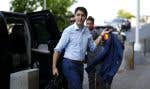 Le premier ministre Justin Trudeau sur la colline du Parlement, le 19 juin