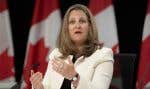 La ministre fédérale des Finances, Chrystia Freeland