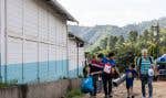 Wilfredo Chacón, un Vénézuélien rencontré à El Paraíso, dans le sud du Honduras, qui fait la route avec sa femme et ses deux enfants, âgés de 8 et 12 ans.