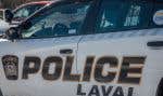 Des voitures de police du Service de police de Laval